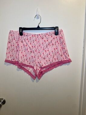 Secret Treasures Pink Floral Ruffle Lounge Pajamas